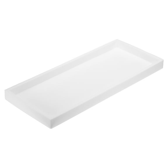 Bathroom Vanity Tray, 11.8"x5" Silicone Soap Dispenser Trays, White