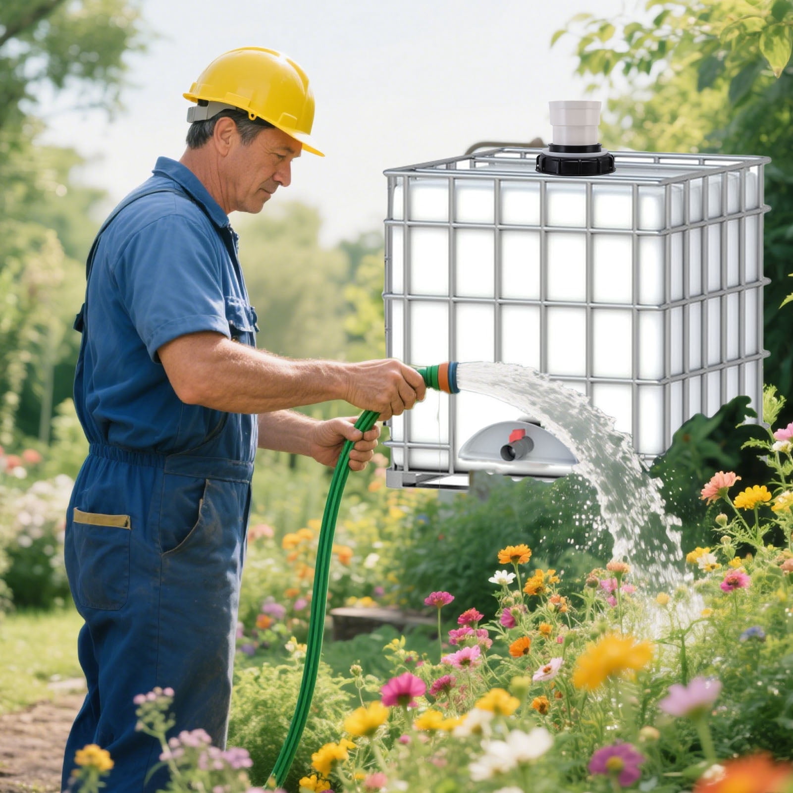 Riousery IBC Tote Lid Filter Plastic Rain Barrel Water Tank Cover 6.4 inches / 163 mm Nylon Washable Reusable Rainwater Filter for Horticulture, Farming, and Food Processing Applications