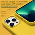 thumbnail image 5 of CellEver Heavy-Duty Silicone Case for iPhone 13 Pro Max - Two Shatterproof Glass Screen Protectors, Military Drop Protection, Scratch-Free Interior, Yellow, 5 of 10