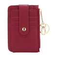 thumbnail image 1 of Summer Saving,Storage Trunks & Bag,Card Bag Overseas ID Bag, Large Capacity Wallet with Card Slots, Solid Color Small Card Holder for Travel and Daily Use, | Pu, Red-278 MIANHT, 1 of 9