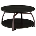 thumbnail image 4 of Dacre Ensemble de 3 Pcs Table Basse Ronde et Bout de Canapé Charbon Foncé, 4 of 8