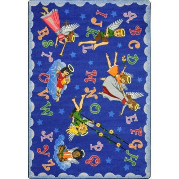 Kid Essentials Angel Alphabet Rectangle Inspirational Area Rugs  Multi Color - 7 ft. 8 in. x 10 ft. 9 in.