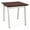 Cocoa Walnut-Silver, variant on Newport Reception Waiting 20x20" Wood End Table / Silver Steel / Walnut