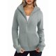 thumbnail image 1 of Sudaderas con Capucha y Cremallera para Mujer, Chaquetas de Forro , Sudaderas de Gran Tamaño, Conjuntos de Moda de Otoño, Suéteres, Ropa de Invierno. Judías L, 1 of 10