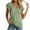 Green, variant on Women Tees Shirts Tops Solid Ruffle Flying Sleeve V Neck Slim Fit Basic Slim Undershirts