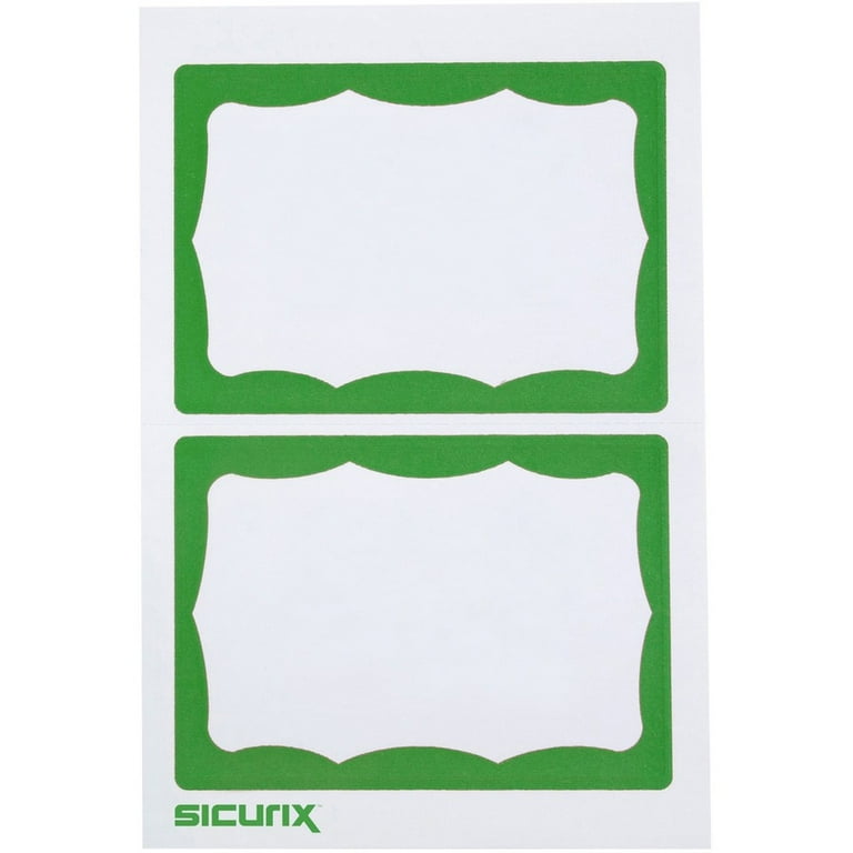 SICURIX Self-adhesive Visitor Badge - 3 1/2 SICURIX Self-adhesive Visitor Badge - 3 1/2