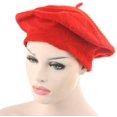 thumbnail image 2 of Boina para mujer. Chica. Monocromo. Cálido. Invierno. Gorra de artista francés. Gorro de esquí, 2 of 2