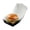 Black / 2.5" / 100 Count, variant on Bio Tek White Paper Mini Burger Box - 2 3/4" x 2 3/4" x 2" - 100 count box