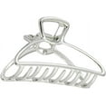 thumbnail image 2 of Strong Holding Geometric Hair Claw Clasp Shower Bath Metal Hair clip and clamp, Triangle Silver, 2 of 5