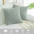 thumbnail image 7 of PiccoCasa 2Pcs Corduroy Cushion Covers Decorative Soft Throw Pillow Covers Pale Gray 20"x20", 7 of 7