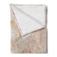 thumbnail image 2 of Marble Print Soft Flannel Fleece Throw Blanket, Mine Pattern Design Natural Fractures Realistic Stained Surface Art, Cozy Plush for Indoor and Outdoor Use, 60" x 80", Orange Sand Brown, by Ambesonne, 2 of 5