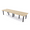 Blonde Surfside Ash w/Matte Black Base no Electric, variant on 12 Person Rectangular Conference Table Power And Data Units Square Post Legs