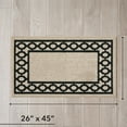 thumbnail image 4 of Washable Skid-Resistant Runner Rug, Trellis Border , Natural Twist and Black , 26" x 45", 4 of 9