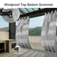 thumbnail image 3 of Pro Space 50" x 96" Indoor/Outdoor Curtains Grommet Curtain on Top and Bottom (1 panel - Gray), 3 of 8