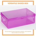 thumbnail image 3 of 7Pcs Clear Plastic Shoe Storage Box Stackable Foldable Shoes Boxes Storage Container, 3 of 4