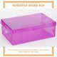 thumbnail image 3 of 7Pcs Clear Plastic Shoe Storage Box Stackable Foldable Shoes Boxes Storage Container, 3 of 4