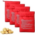 thumbnail image 1 of 4PCS Red Microwave Potato Bags Reusable Baked Bag Potato Microwave Baking Pouches for Potato Express, 1 of 5