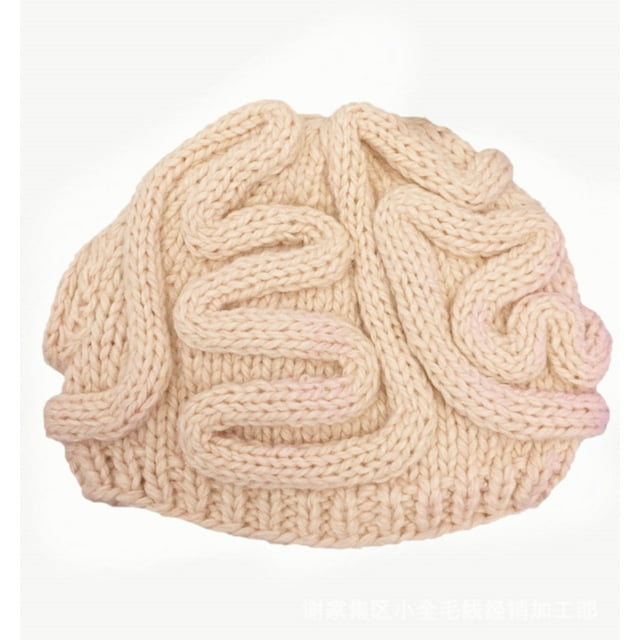 Clearance! Reweti Funny Brain Knitted Hat, Knitted Personalized Brain Hat, Winter Hat