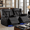 Black, variant on QJTCK Loveseat Recliner Sofa, Faux Leather Power Reclining Loveseat with Console, Double Recliner Loveseat sofa with Storage/USB Charging/Lighting/Cup Holders for Living Room, Black