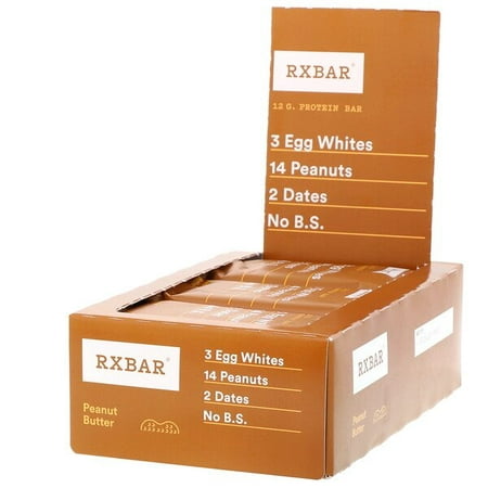 RXBAR Protein Bar Peanut Butter 12 Bars 1.83 oz (52 g) Each Pack of 3