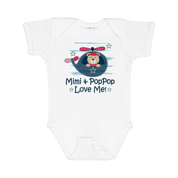 Inktastic Mimi and PopPop Love Me Boys Baby Bodysuit
