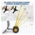 thumbnail image 6 of Snow Shovel with Wheels,29.1" W x 14.2" H Heavy Duty Snow Pusher for Driveway,Ergonomic Snow Pusher Shovel with Snow Removal Adjustable Angle & Height Handle for Driveway, Pavement,Black, 6 of 7