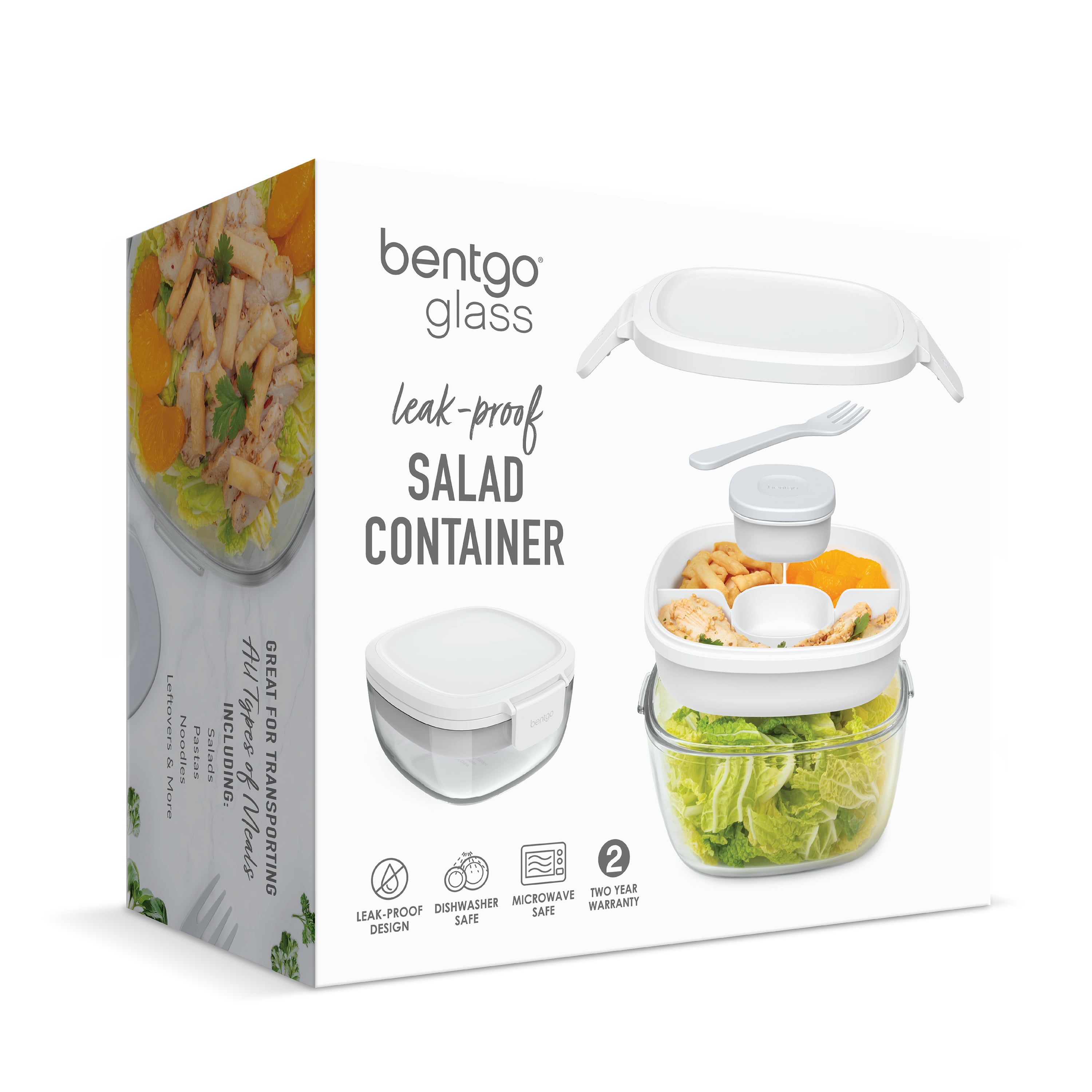 Bentgo® Glass Lunch Box - Leak-Proof Bento-Style Food Container with  Airtight Li