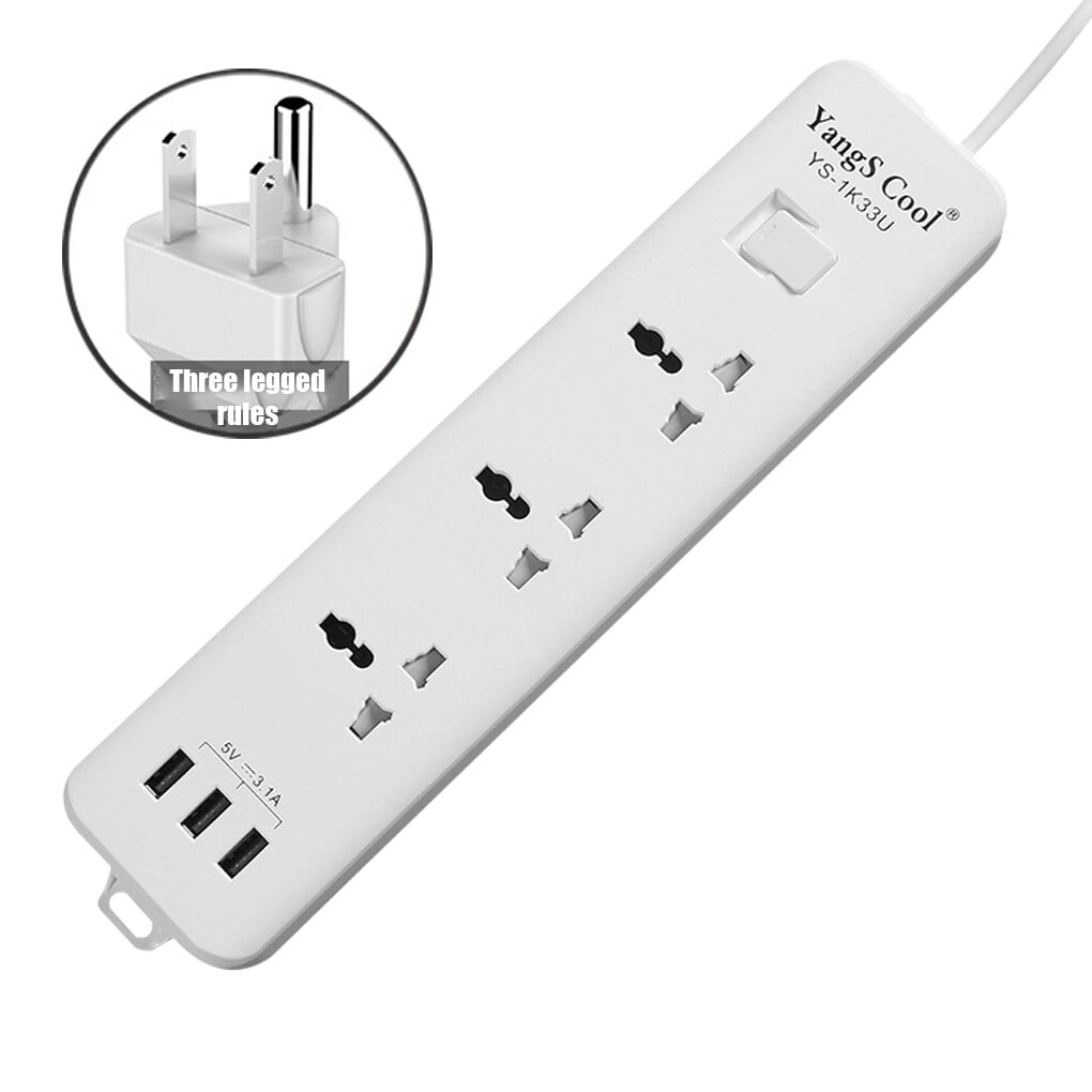 USB Charging Port Smart Socket Surge Power Strip Extension Cord