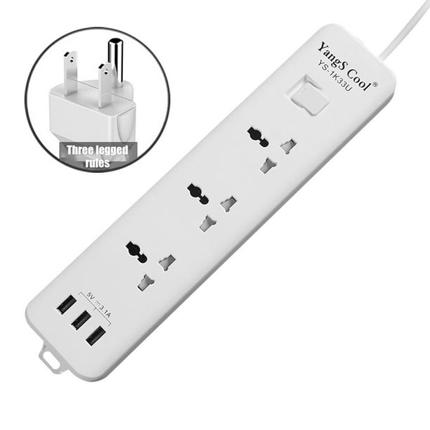 Inteprter Puerto de carga USB Smart Socket Surge Power Strip Cable de extensión para teléfono Tablet PC Accesorios para electrodomésticos Inteprter HA002553-00