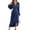 A186 Blue, variant on Women's Long Sleeve Satin Wrap Dress V Neck Twist Front High Slit Maxi Dresses Elegant Cocktail Evening Party Wedding Guest Formal Summer Fall Casual