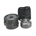 thumbnail image 3 of Juego de cocción para acampar con bolsa de almacenamiento, equipo, kit de utensilios de cocina plegables, hervidor de hervidor de bandeja para bbq de Mango negro, 3 of 8