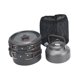 thumbnail image 3 of Juego de cocina para acampar con bolsa de almacenamiento, utensilios de cocina plegables, olla y sartén Mango negro, 3 of 9