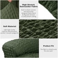 thumbnail image 3 of Stretch Seersucker Recliner Sofa Cover 6-Pieces Country style Reclining Couch Slipcover Simple Home Furniture Protector, Loveseat 2 Seater/Green, 3 of 7