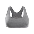 thumbnail image 1 of INSPIRE CHIC Women's Pullover Wire Free Racerback Removable Pads Bra Gray, 1 of 5