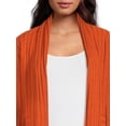 thumbnail image 3 of What's Next Women's and Women's Plus Striped Flyaway Cardigan Sweater, Midweight, Sizes XS-4X, 3 of 5