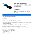 thumbnail image 2 of Under Hood Lamp Connector - Compatible with 1996 - 1999 Chevy C2500 Suburban 1997 1998, 2 of 2