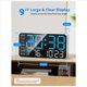thumbnail image 3 of 2X Reloj de Pared Digital Grande de 8,4 Pulgadas, Despertador LED con Dígitos Grandes, Fecha, Temperatura, Horario de Verano, para Habitación, Dormitorio, Regalo, Azul, 3 of 5