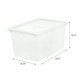 thumbnail image 5 of IRIS USA 58 Quart Plastic Storage Bin Tote Organizing Container with Latching Lid, Stackable and Nestable, Clear, 5 of 5