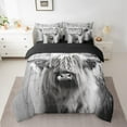 thumbnail image 2 of Erosebridal Highland Cow Bedding Sets Twin Size, Rustic Animal Comforter Sets with Sheets, Countryside Reversible Bed Set, Breathable Room Decorative, 7 Pieces, 2 of 6