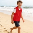 thumbnail image 5 of Jalioing Toddler Kids Outdoor Vest Boys Girls Solid Color Zip Up Collared Vest Casual Summer Travelling Vest with Pocket, 5 of 8