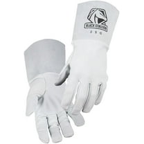 Black Stallion 25G Pearl White Grain Goatskin TIG Gloves, Medium