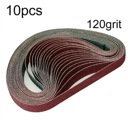 

10Pcs/Set 30Mm X 533Mm Aluminium Oxide Alumina Abrasive Cloth Belt 40-120Grit