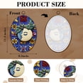 thumbnail image 3 of Canvas Wall Art Mexican talavera ceramic tile Oval Framed Canvas Prints Vintage Wall Hanging Decor for Home Decorations 8.6"x11.4", 3 of 7