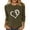 Army Green, variant on GuzomFashion Womens Army Green Pet Paw & Heart Graphic Top - Soft Stretch Nylon Spandex, 3/4 Sleeve, Relaxed Fit (S-XXL),Size S