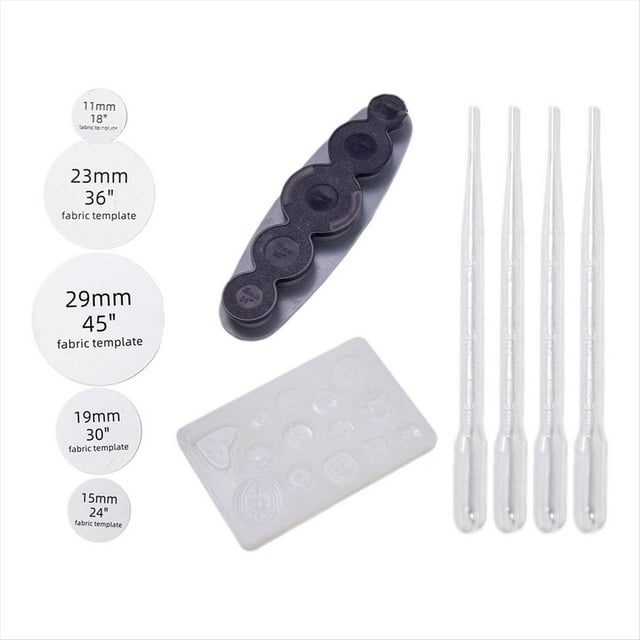 Botones de Cubierta de Tela para Botones de Cubierta 11 mm 15 mm 19 mm 23 mm 29 mm Herramientas para Botones de Tela Moldes de Fundición para Decoraciones de Ropa
