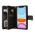 thumbnail image 5 of Case for iPhone 11 Cover Zipper Pocket Wallet Case Magnetic Protective - Black, 5 of 5