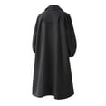 thumbnail image 4 of ZHOUCHANKIDS Men Double Duster Coat, Notched Lapel Trench Coats, Men Long Jacket Windbreaker Windproof Overcoat Black XXL, 4 of 7