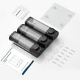 thumbnail image 3 of Shampoo and Conditioner Dispenser，Shower Soap Dispenser Wall Mounted No Drill Shampoo Dispenser，Shower Dispenser 3 Chamber 3 * 300ml No Drill Gungray with Labels, 3 of 10