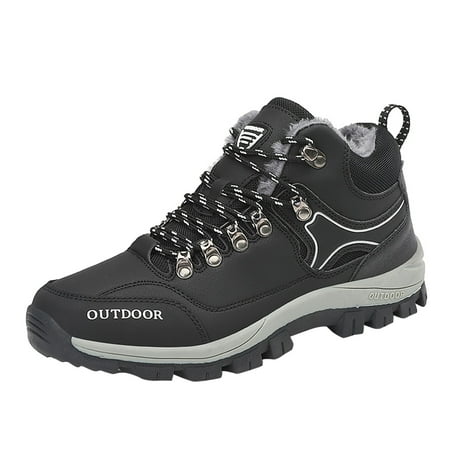 

Men s Shoes Leather Casual Solid Color Lace Up Plus Cotton Casual Shoes Climbing Shoes