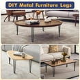 thumbnail image 7 of M optimized Hairpin Furniture Legs - 20" 40" Metal Table Legs, Rubber Floor Protectors, for Nightstand, Coffee Table, Desk Black, 4PCS Set, 7 of 7